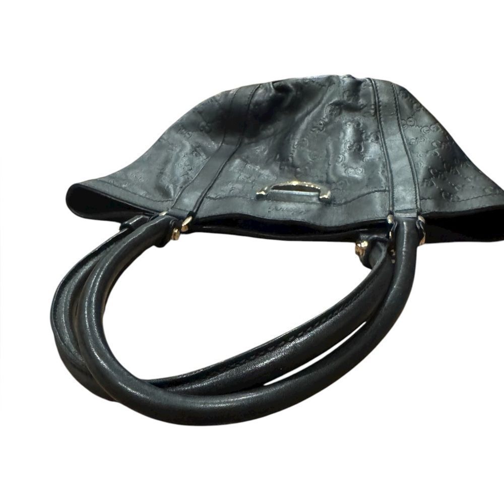Gucci Black Leather Guccisima Small Abbey D Ring Bucket Tote Shoulder Bag - Picture 3 of 15